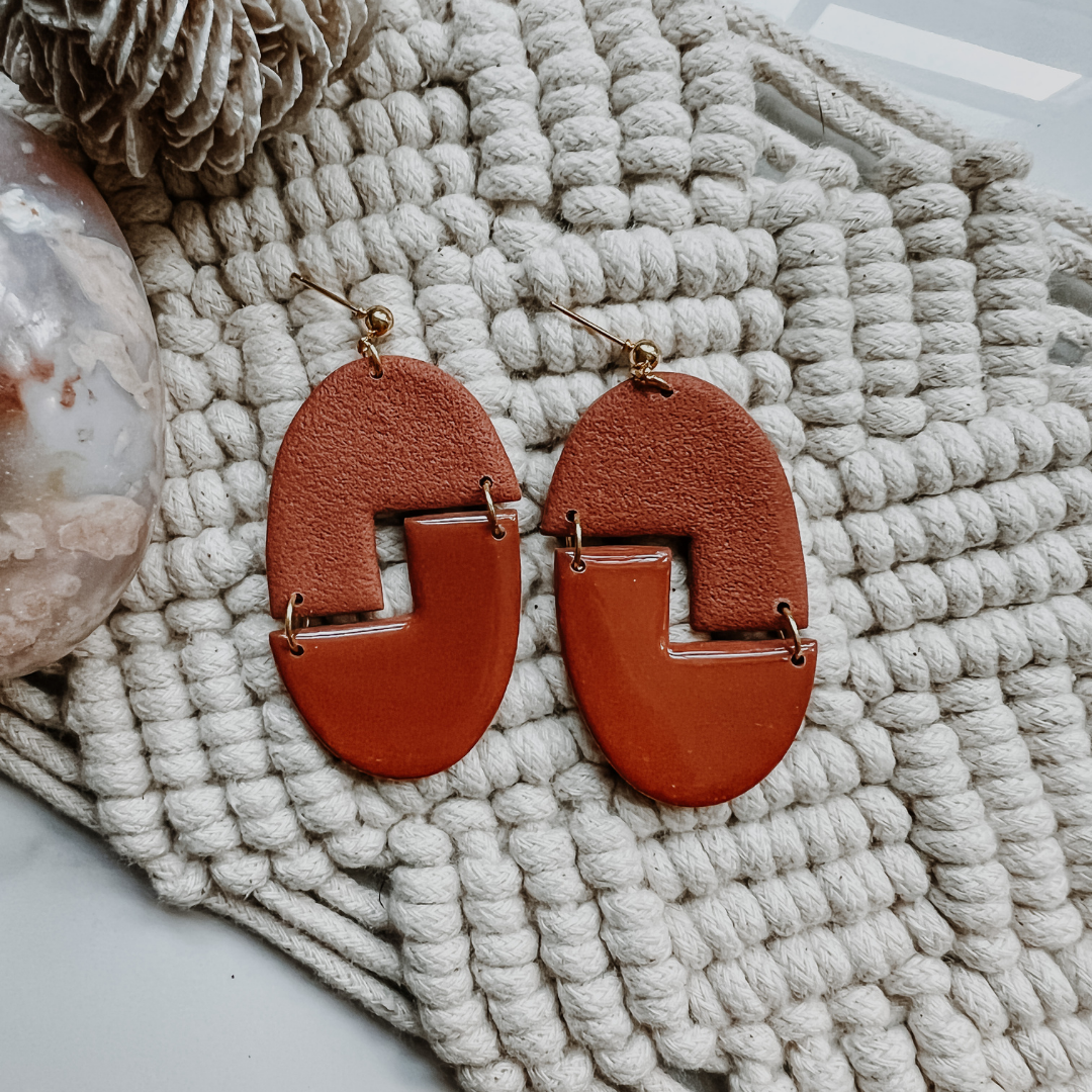 Geo Contrast Statement Drops - Sedona Clay